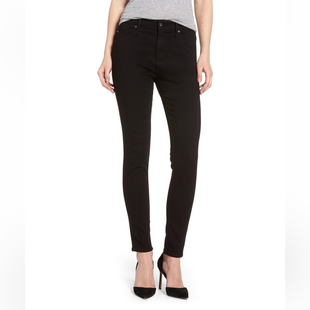 AG ADRIANO GOLDSCHMEID The Farrah Skinny Ankle High Rise Skinny Jean in Black 26